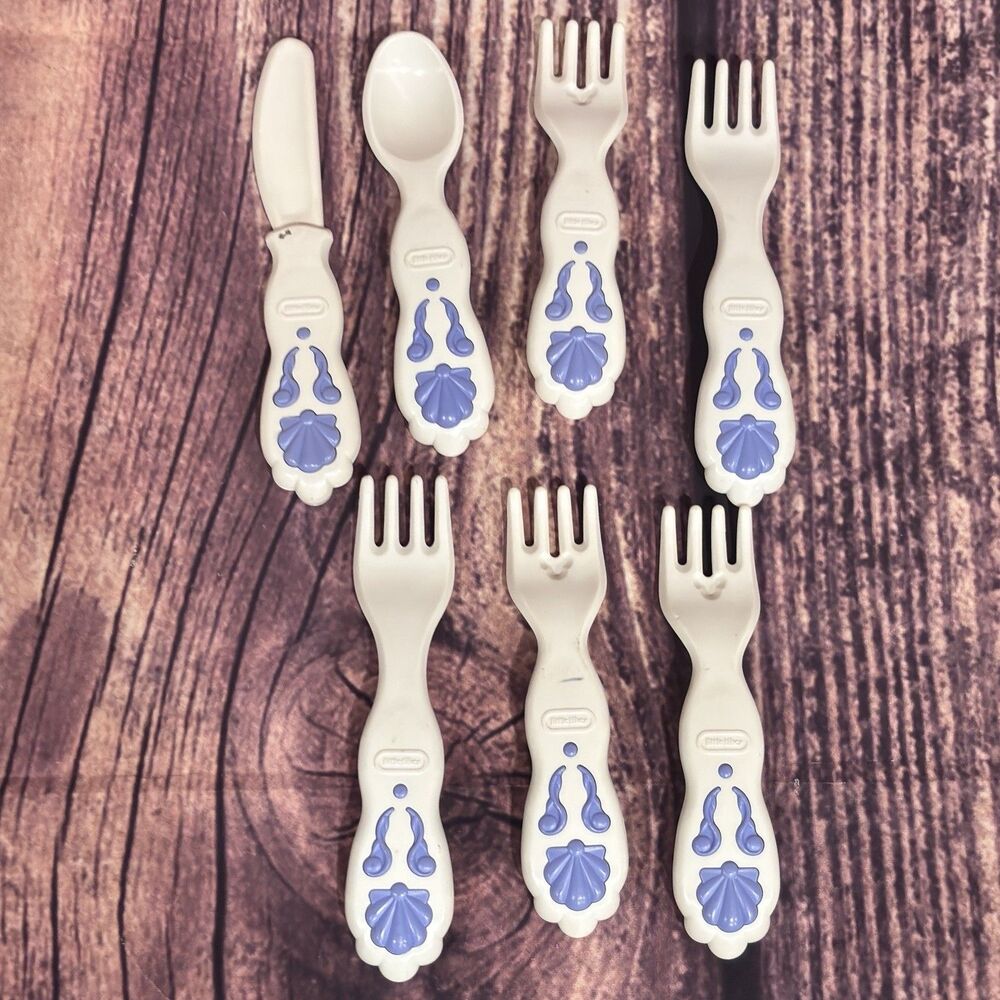 Vintage Little Tikes Elegant Victorian Silverware LOT 7 Piece